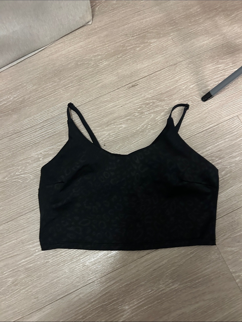 Athleta Black Leopard-Print Sports Bralette